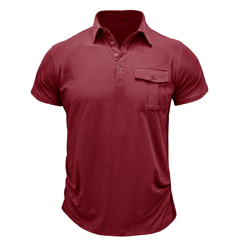 Camisa de algodão com bolsos