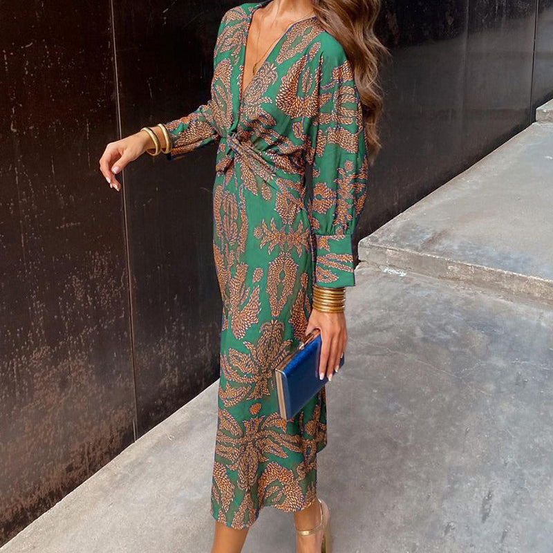 CELINA™ |  VESTIDO ELEGANTE COM ESTAMPADO