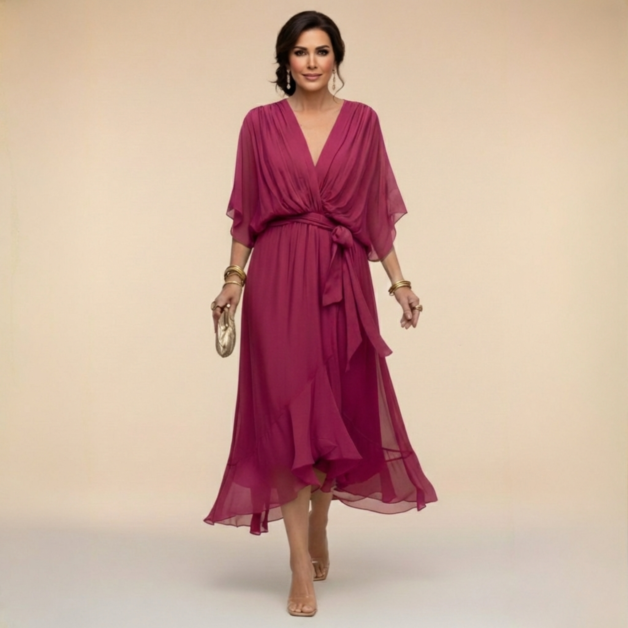 POPI™ | VESTIDO CHIFFON ELEGANTE