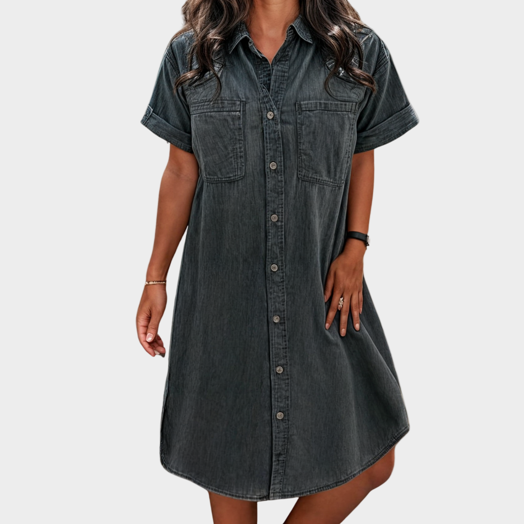 Vestido de jeans suave de verão