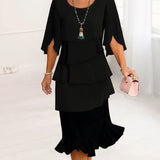 Patricia - Vestido Elegante de Conforto com Rendas