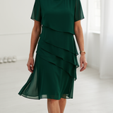 Lídia - Vestido Ruffle de Conforto Elegante
