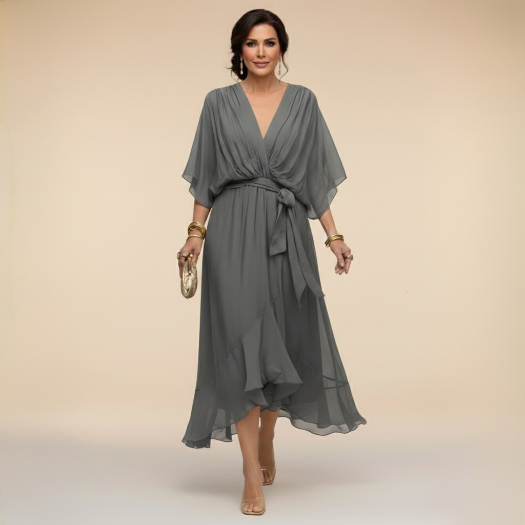 POPI™ | VESTIDO CHIFFON ELEGANTE