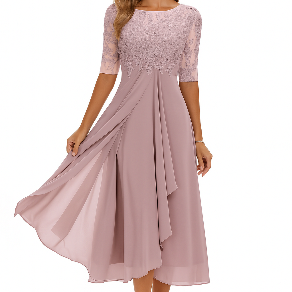 Valentina - Vestido Renda Manga 3/4