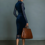 Teresa - Vestido midi elegante com decote em V