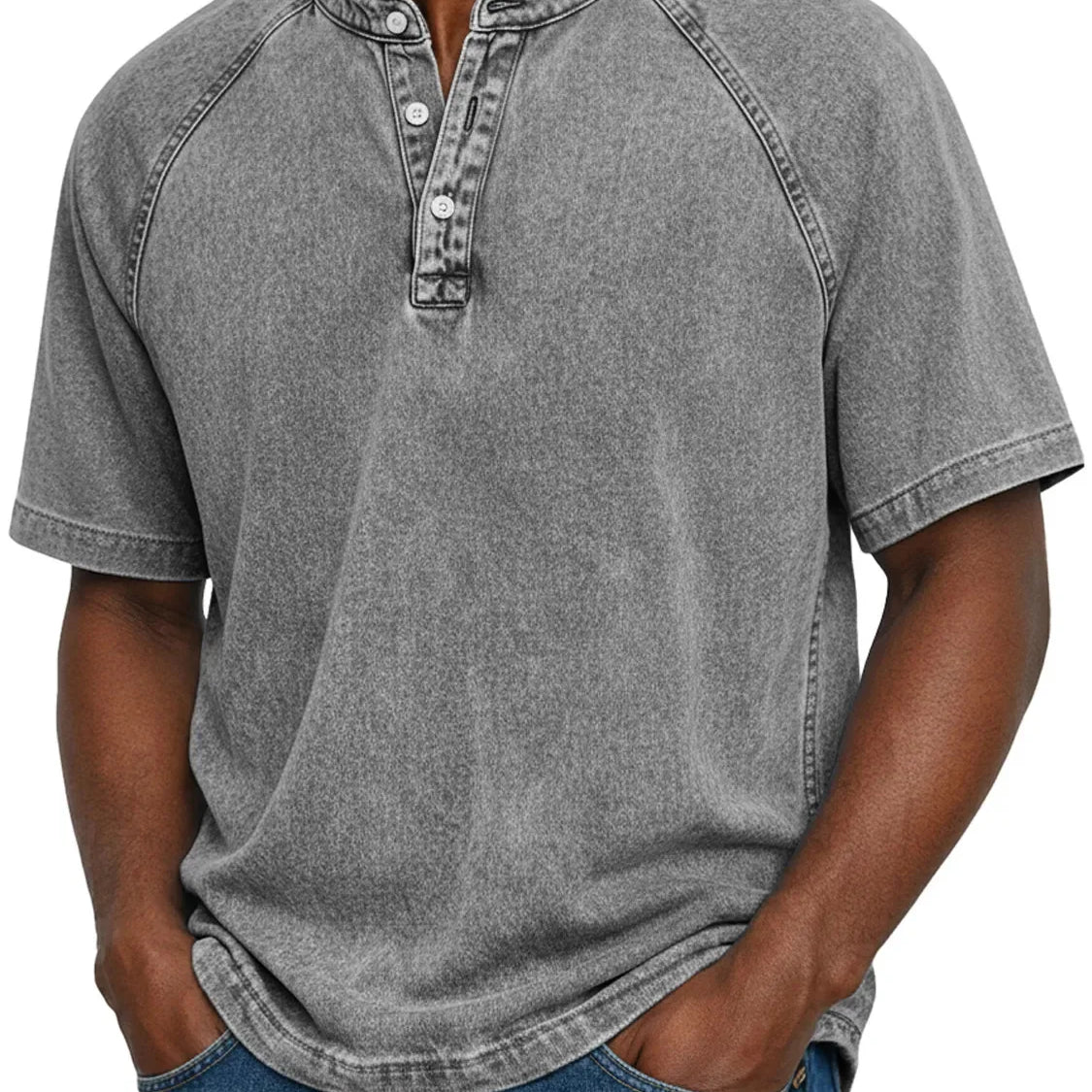 AlmaCamisa™ | Camisa vintage abotoada para homem