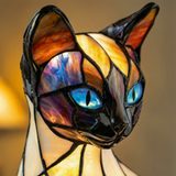 Gato Místico - Lâmpada em Vitral